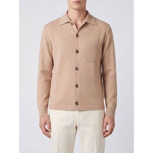 Canali Men Wool, Cotton And Cashmere Blend Long-Sleeve Polo Shirt Canali